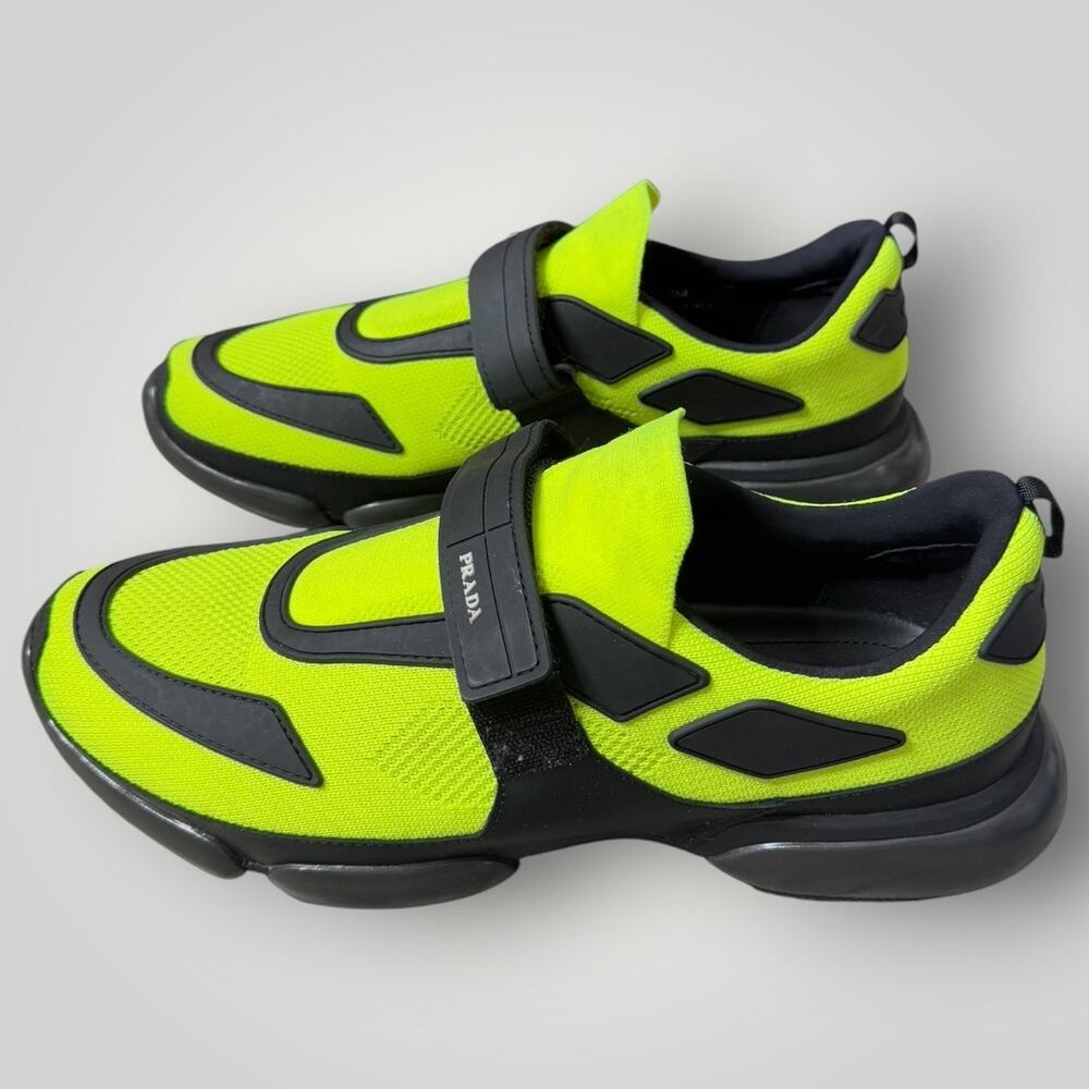 Prada Cloudbust Neon Green Size 9 With Box & Dust Bags